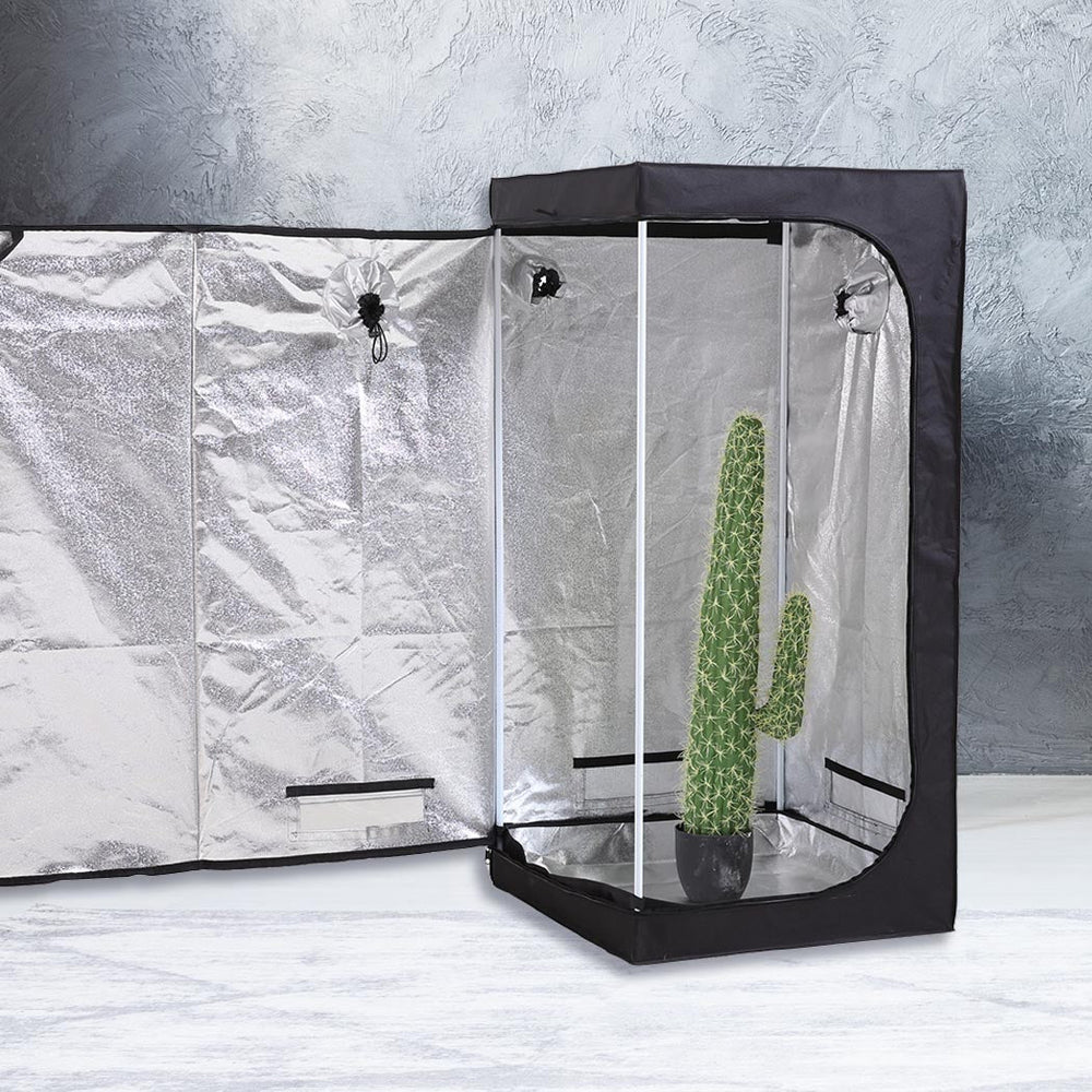 Traderight Group  Grow Tent Indoor System Hydroponics Room 600D Oxford Plant Aluminium 75x75x130cm