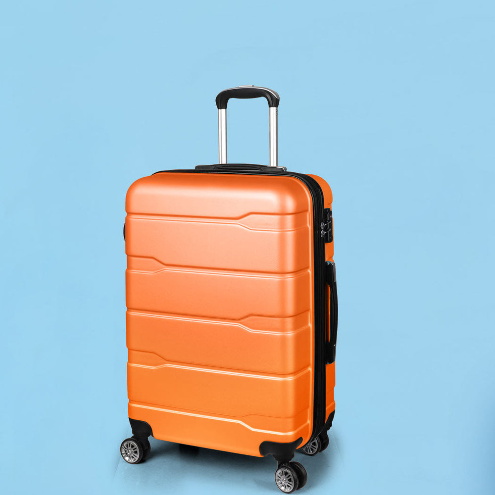 Slimbridge 20&quot; Expandable Luggage Carry On Travel Suitcase Case Hard TSA Orange