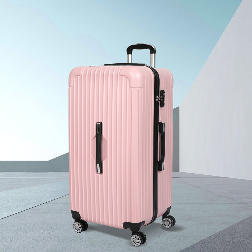 Slimbridge 30&quot; Trunk Luggage Travel Suitcase Travelling Large TSA 4 Wheels Pink