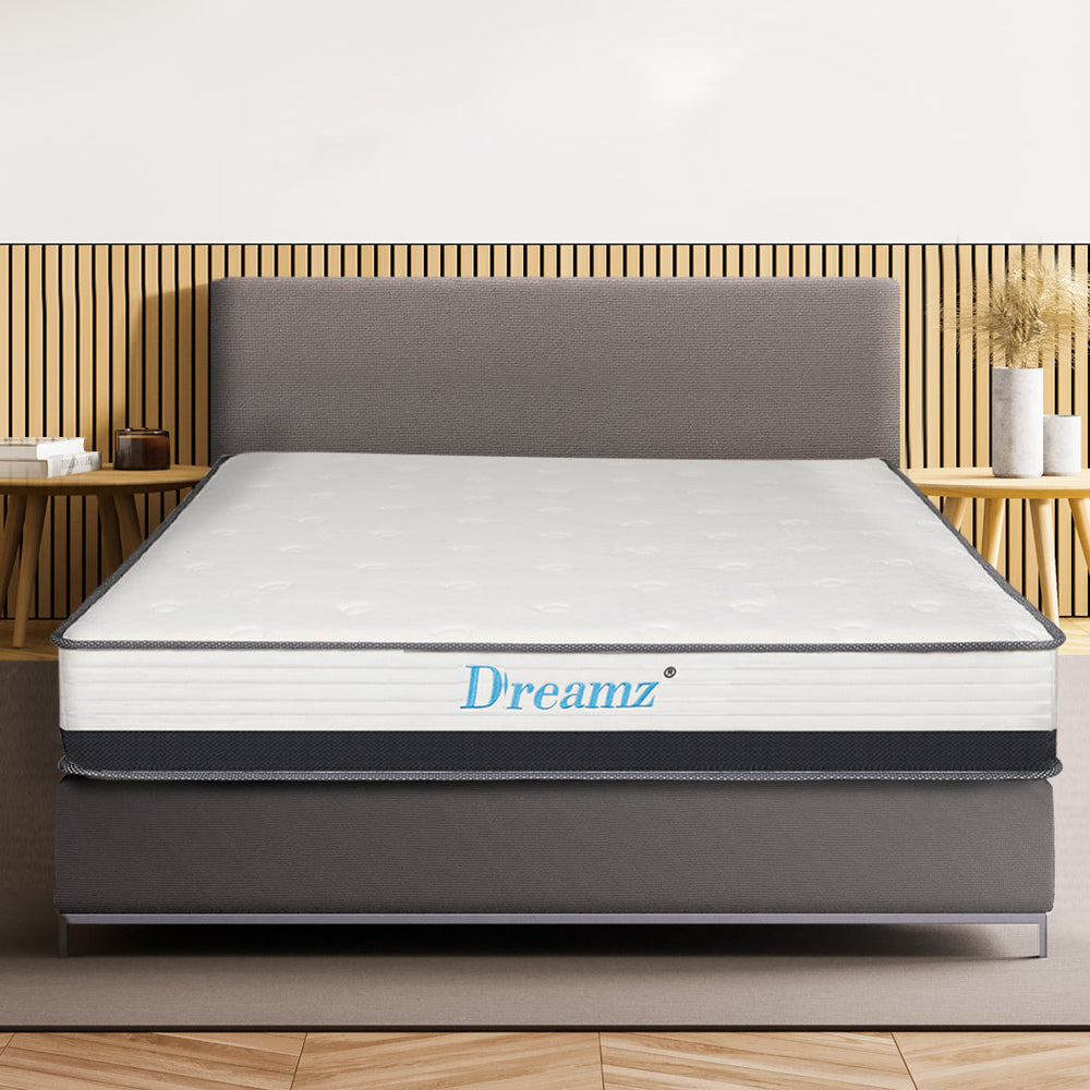 Dreamz Pocket Spring Mattress HD Foam Medium Firm Bedding Bed King Single 21CM