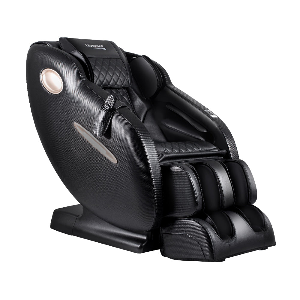 Livemor Full Body Shiatsu Massaging Electric Massage Chair Black
