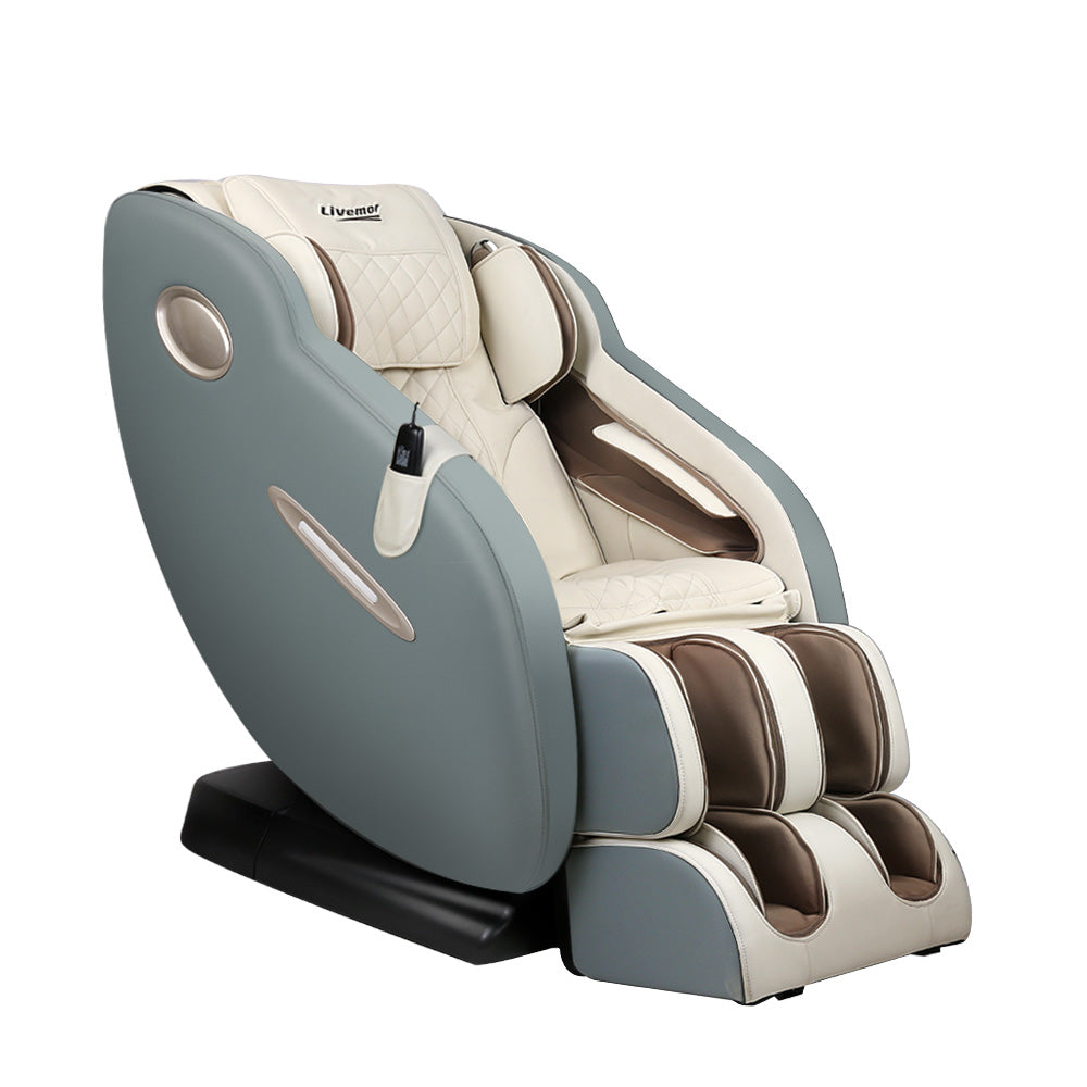 Livemor Full Body Shiatsu Massaging Electric Massage Chair Grey