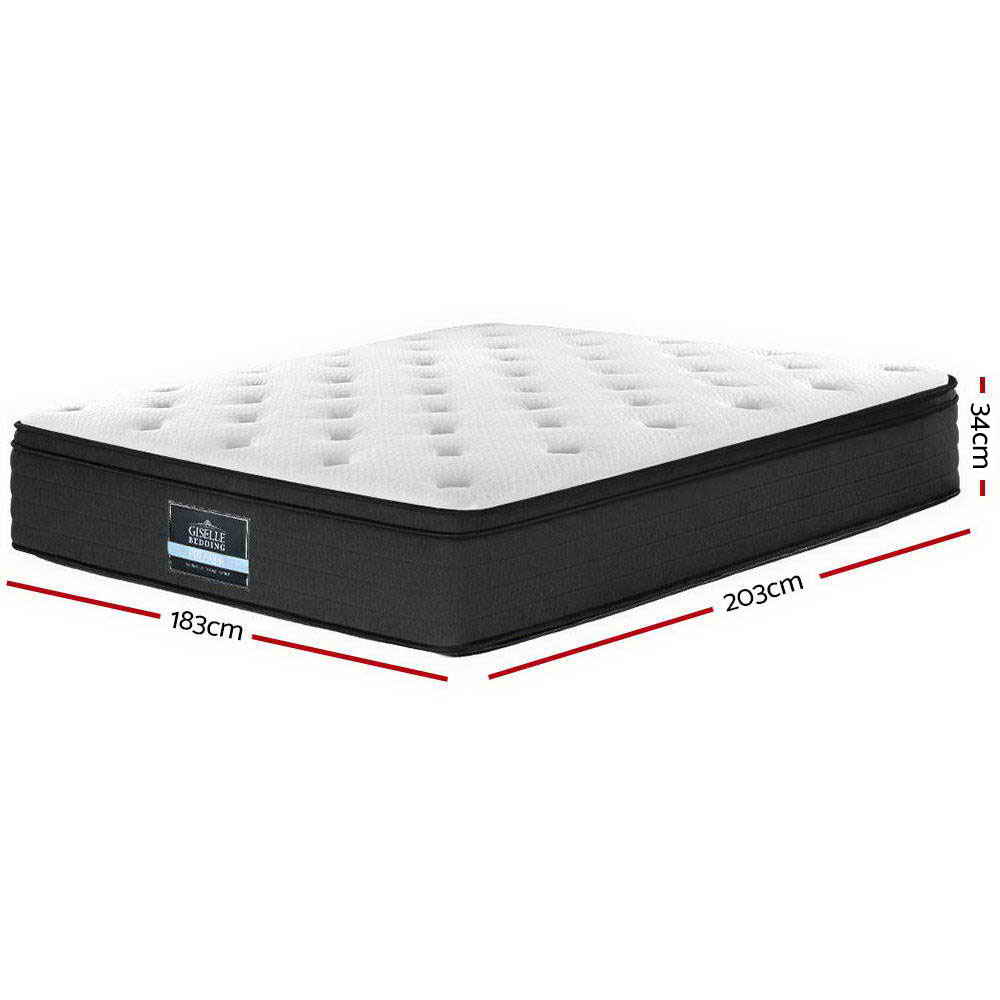 Giselle Bedding Euro Top Pocket Spring Mattress King