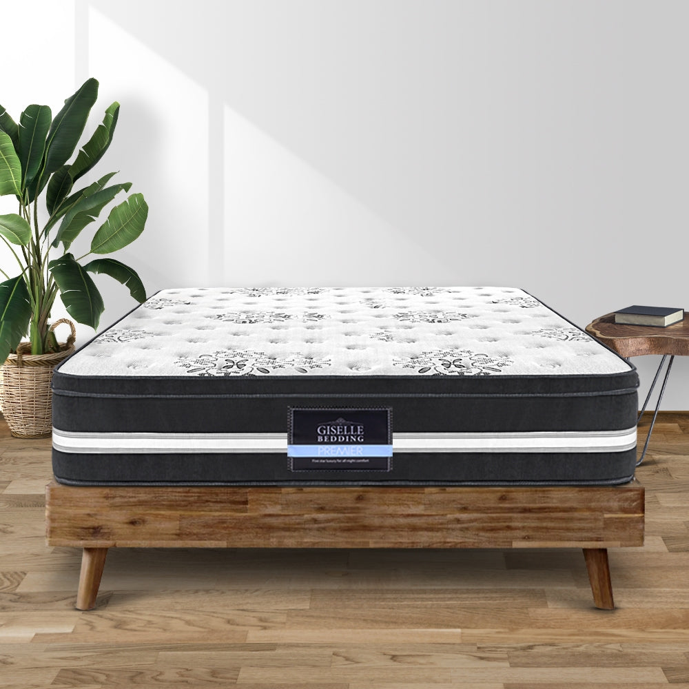 Giselle Bedding Mattress Euro Top White/Black Double