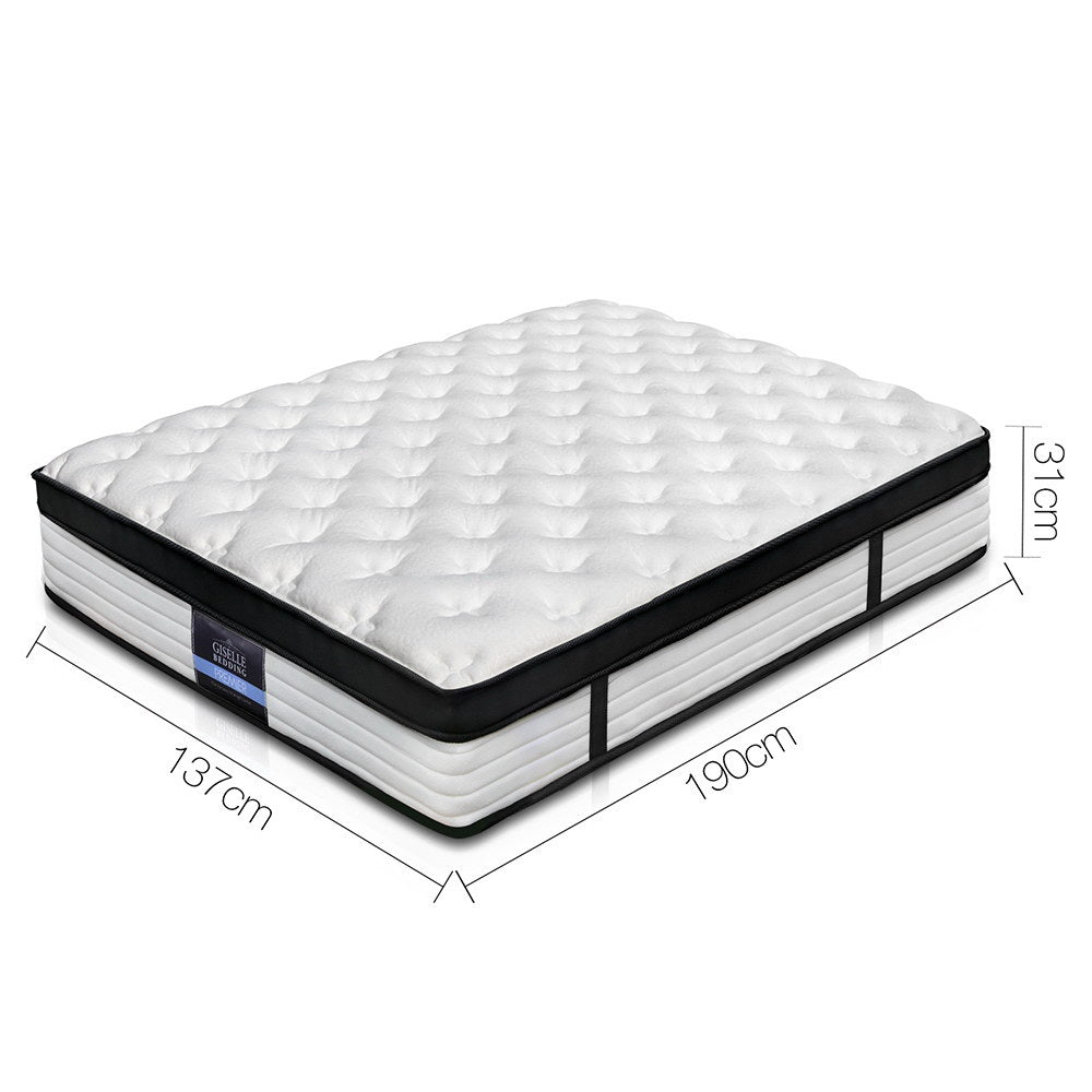 Giselle Euro Top Pocket Spring Foam Mattress 31CM Double