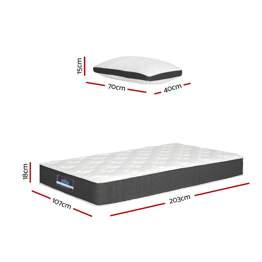 Giselle Pocket Spring Mattress Medium Soft 18cm King Single