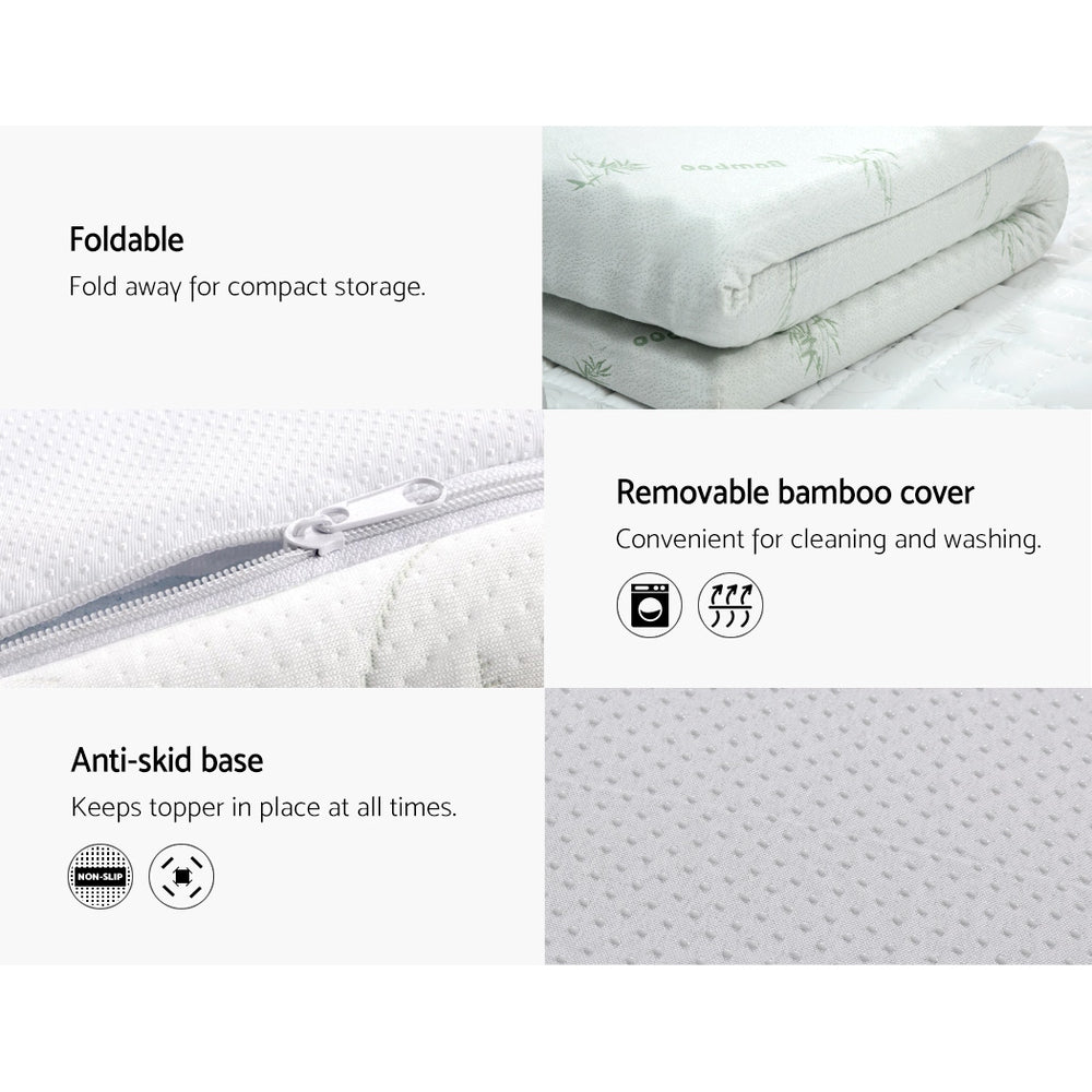 Giselle Cool Gel Memory Foam Mattress Topper 8CM King