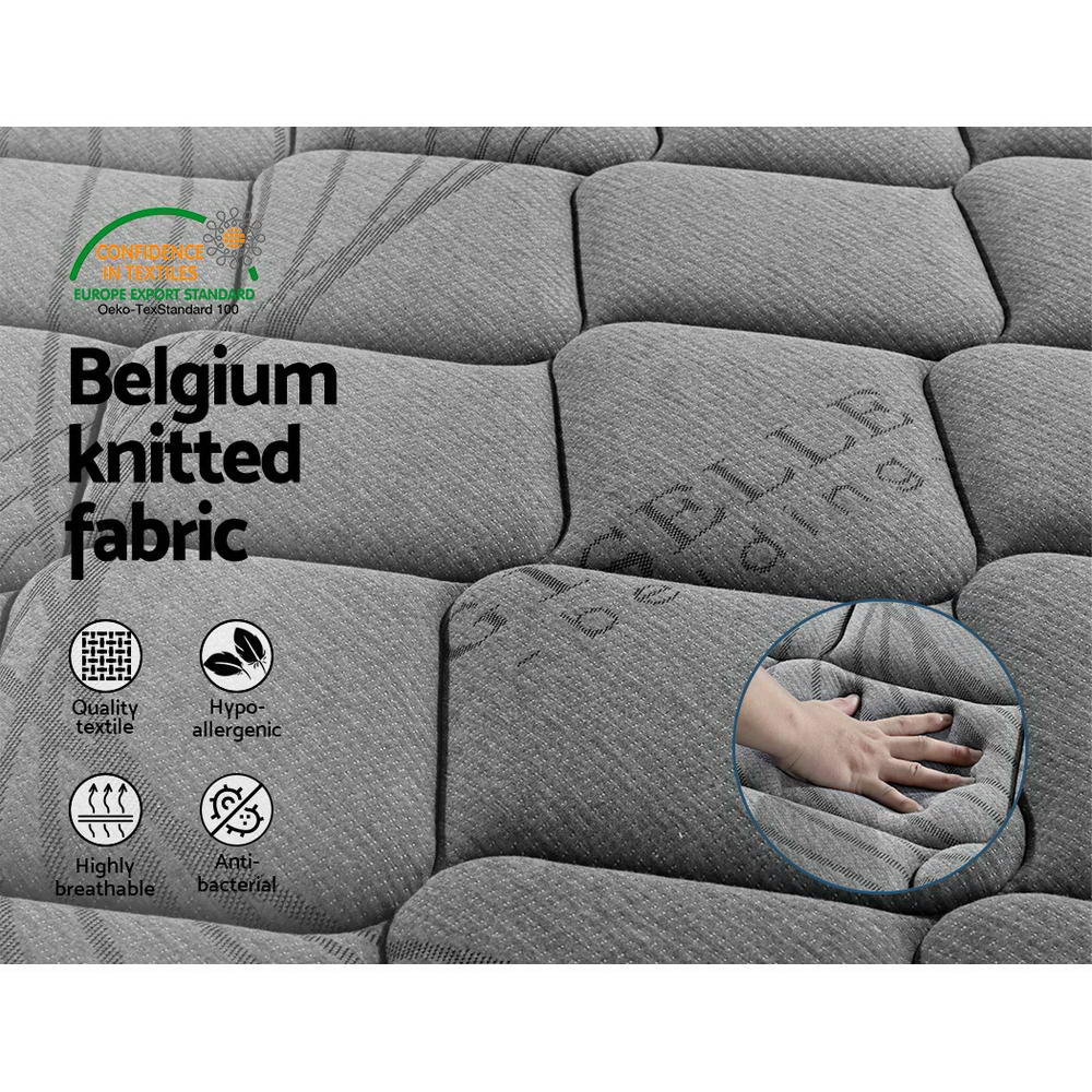 Giselle Bedding Medium Firm Mattress 22cm Double Grey