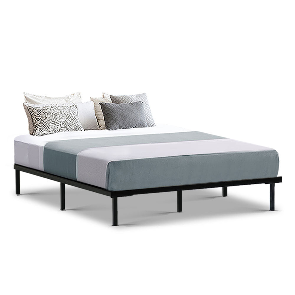 Artiss TED Metal Bed Frame Queen Black