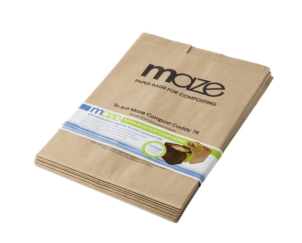 Maze 7lt Compost Caddy with paper Bags x 15