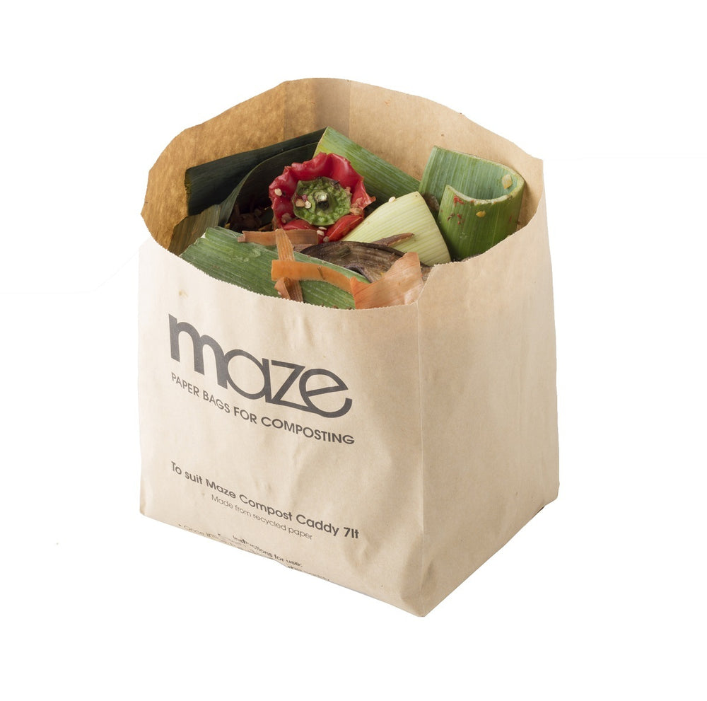 Maze 7lt Compost Caddy with paper Bags x 15