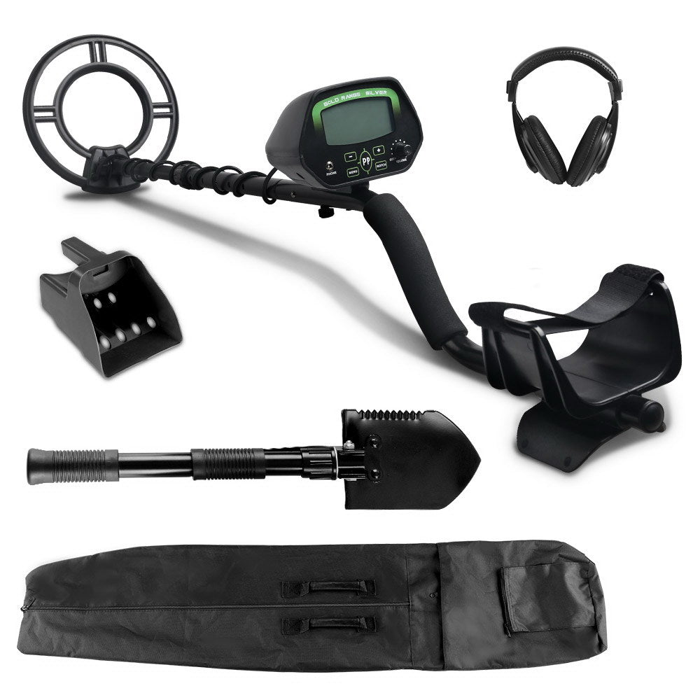 Lcd Metal Detector With Headphones 220MM Black With Tool Pack