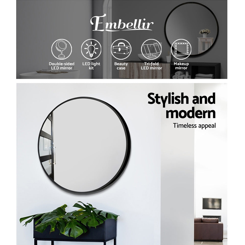 Embellir 70CM Round Bathroom Wall Mirror