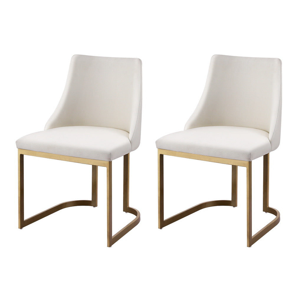 Artiss Balen Linen Dining Chairs x2 Beige