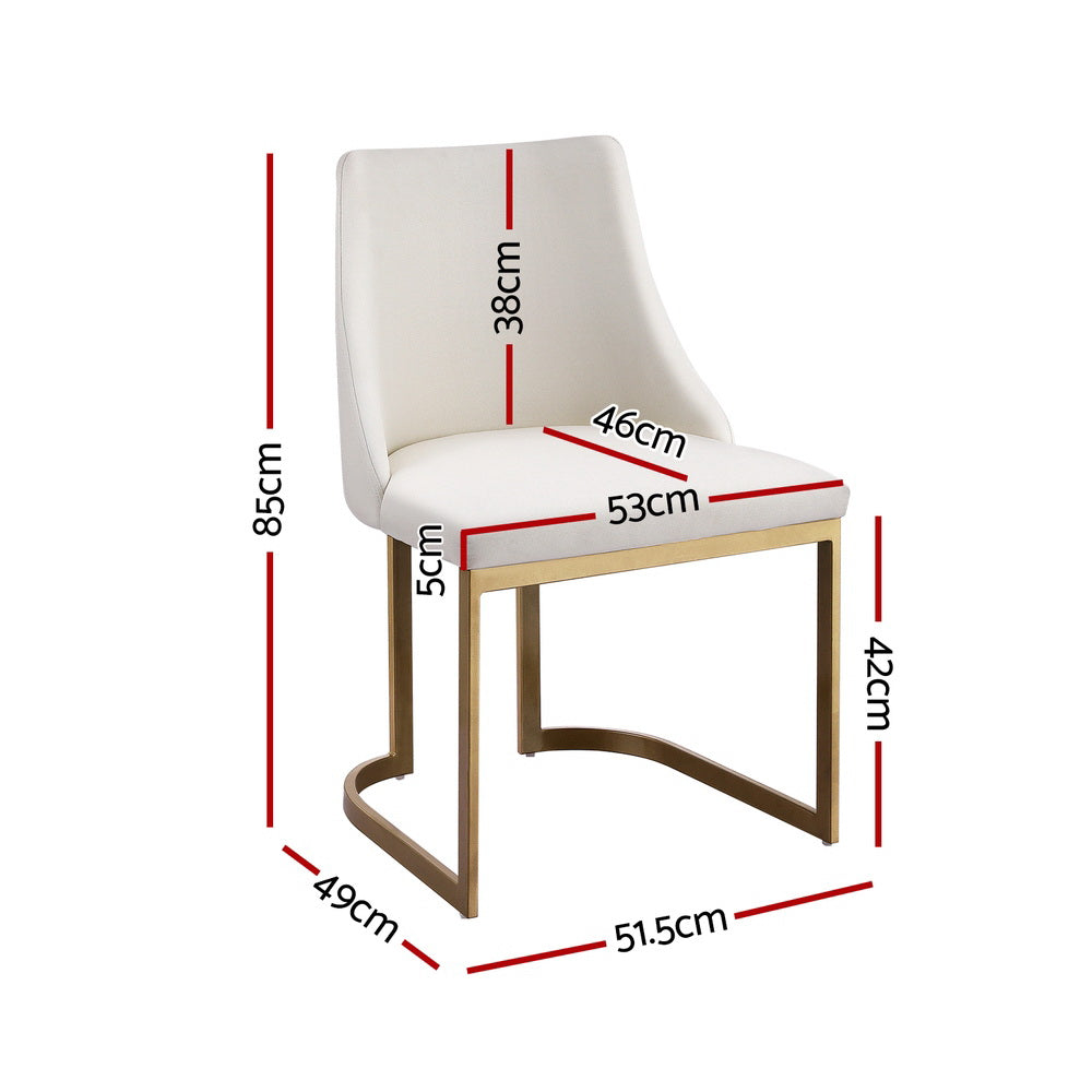 Artiss Balen Linen Dining Chairs x2 Beige