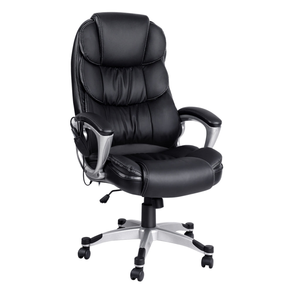 Artiss 8 Point Massage Office Chair Black