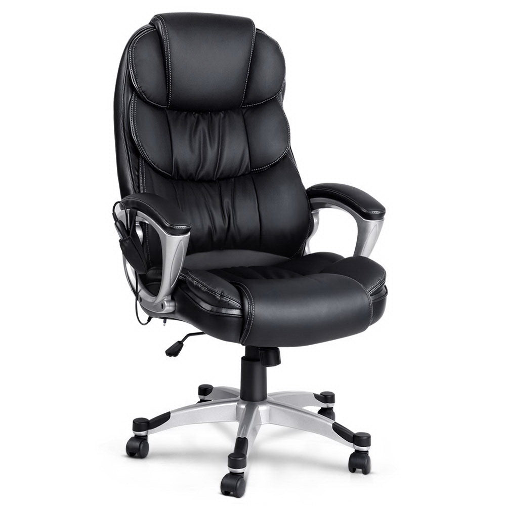 Artiss 8 Point Massage Office Chair Black