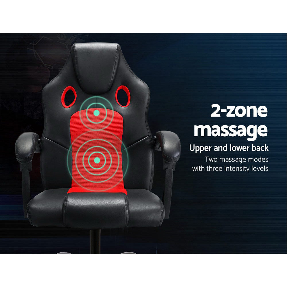 Artiss Massage Office Chair Recliner Red