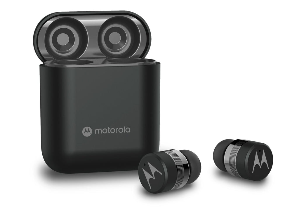 Moto Buds 120 True Wireless Waterproof Earbuds w/ Charging Case - Black