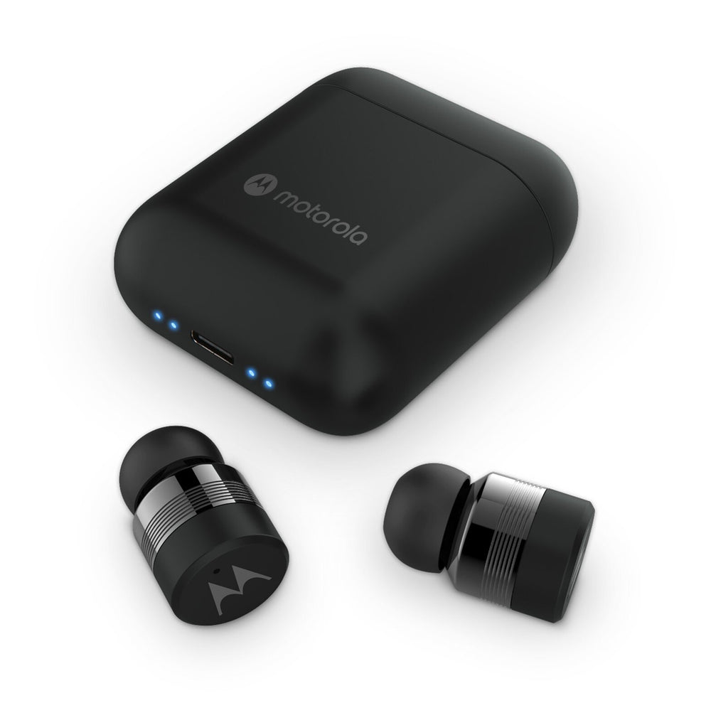 Moto Buds 120 True Wireless Waterproof Earbuds w/ Charging Case - Black