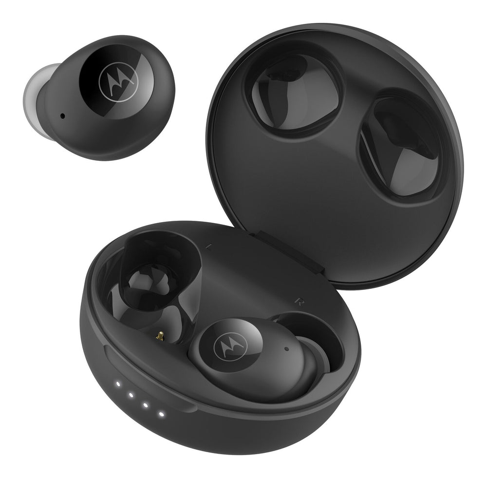 Moto Buds 250 True Wireless Weatherproof Earbuds w/ Charging Case - Black