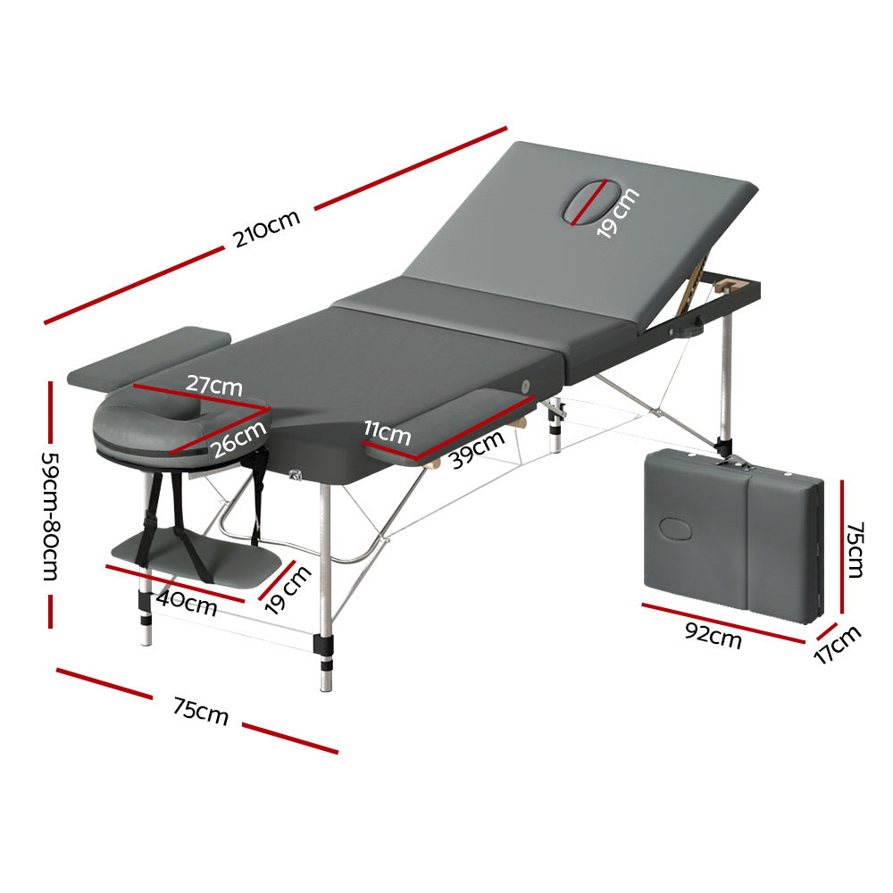 Zenses 3 Fold Portable Massage Table 75CM