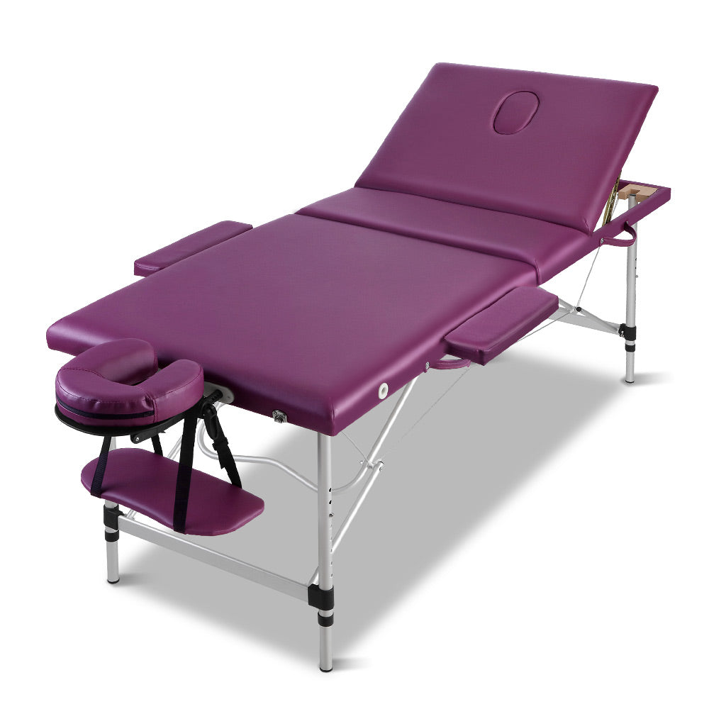 Zenses Massage Table 3 Fold 75CM Purple