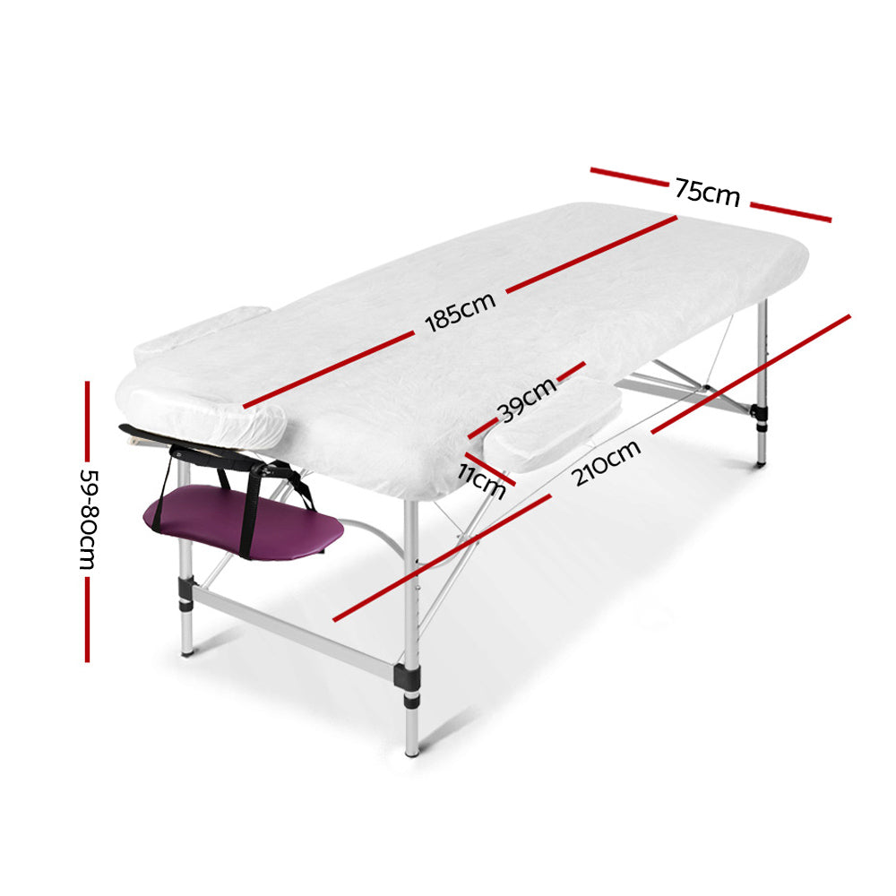 Zenses Massage Table 3 Fold 75CM Purple