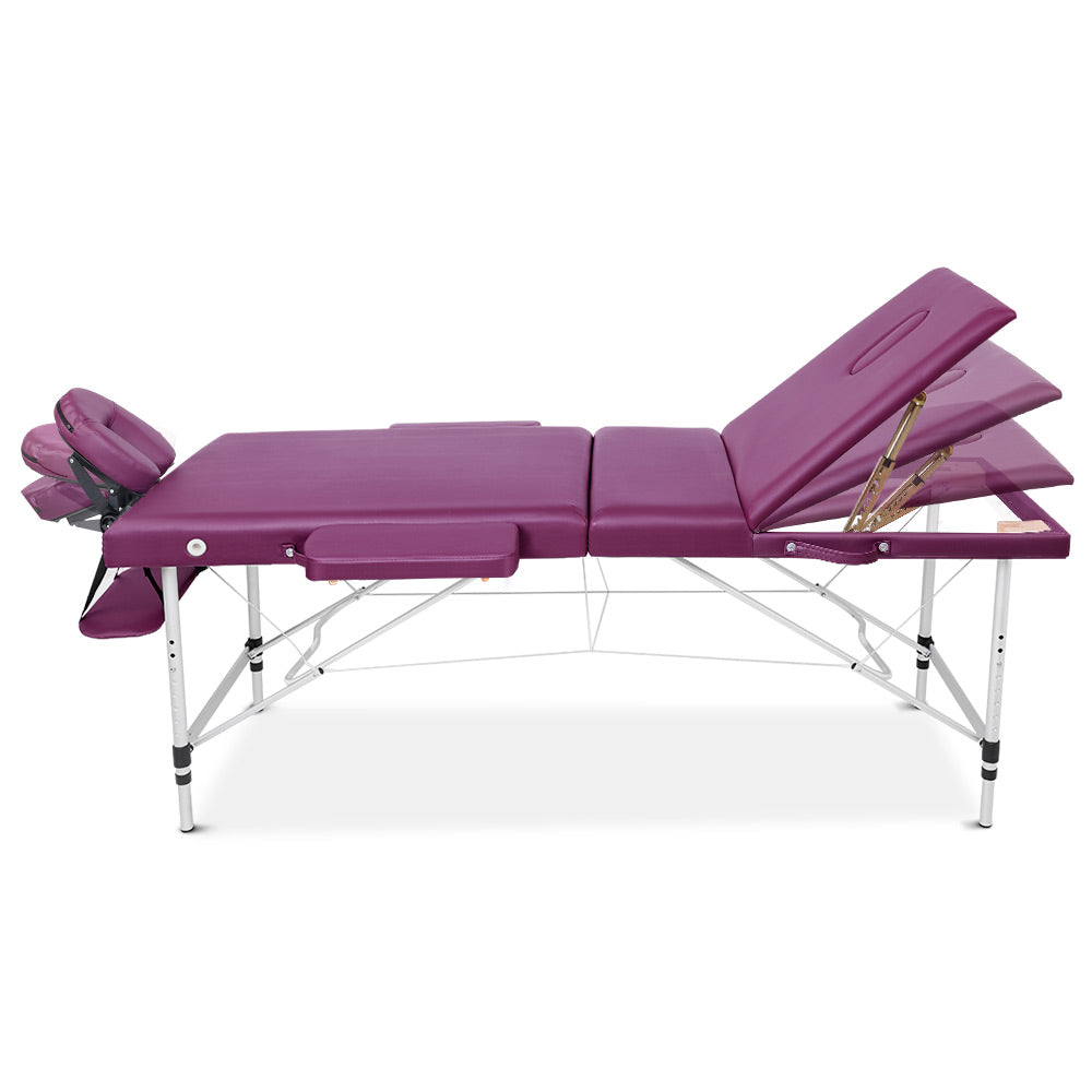 Zenses Massage Table 3 Fold 75CM Purple