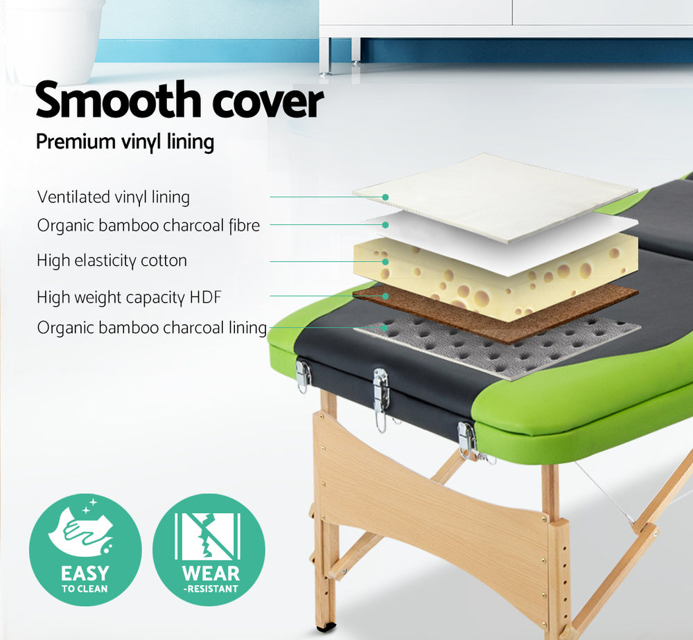 Zenses 3 Fold Wooden Massage Table 70CM