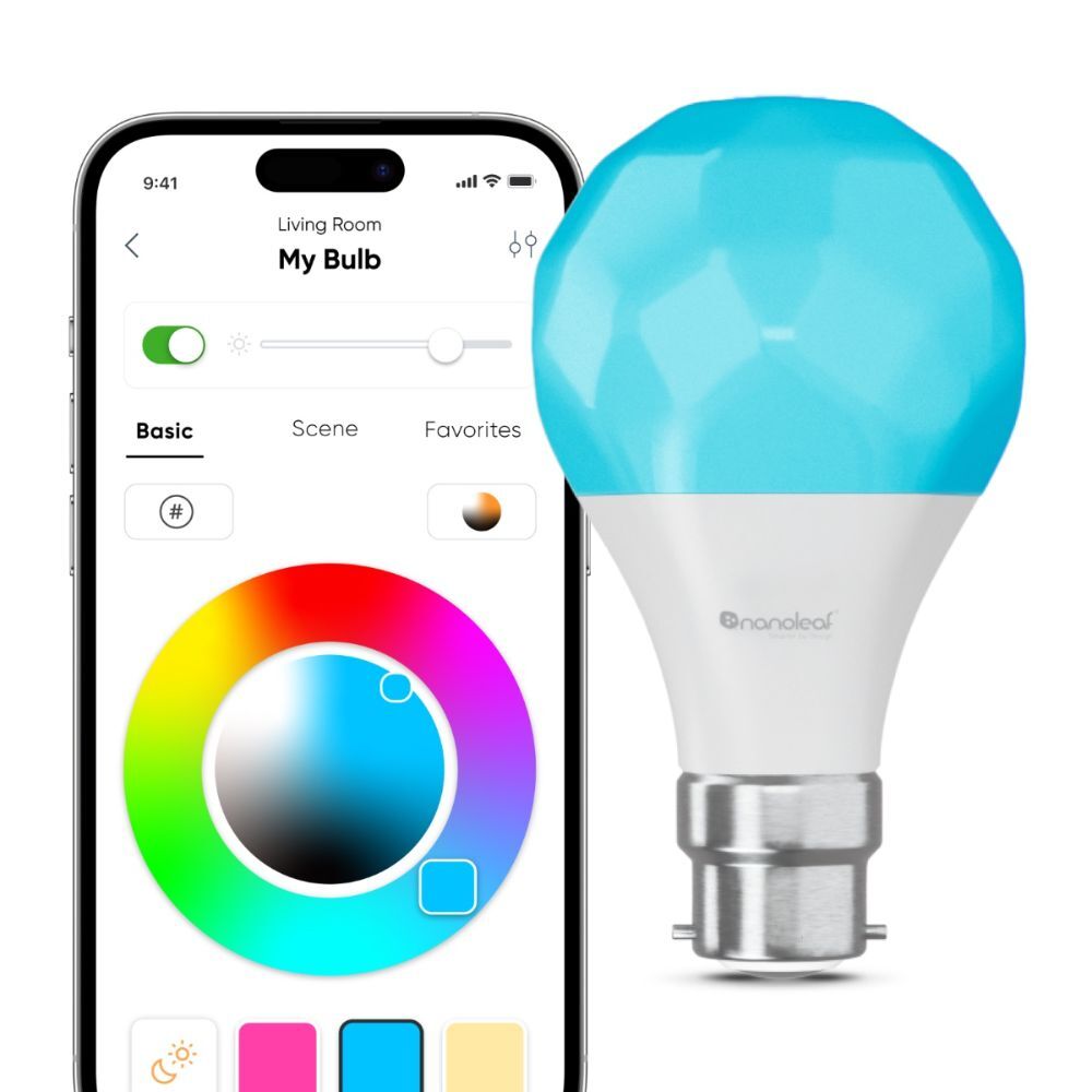 3PK Nanoleaf Essentials Matter Smart Bulb B22/A60 LED