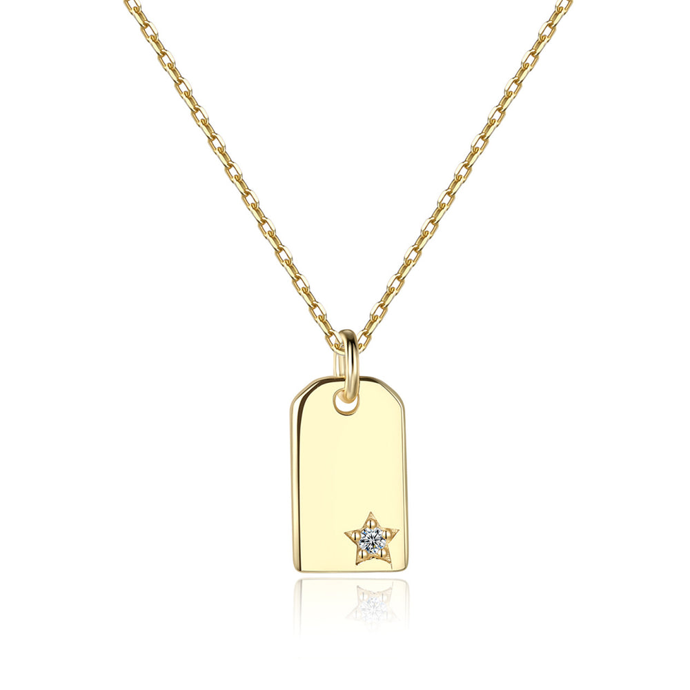 ORO BELLE 18K Gold Layered Sterling Silver Parisian Star Necklace