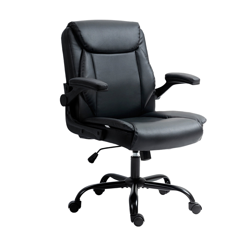 Artiss Leather Office Chair Black