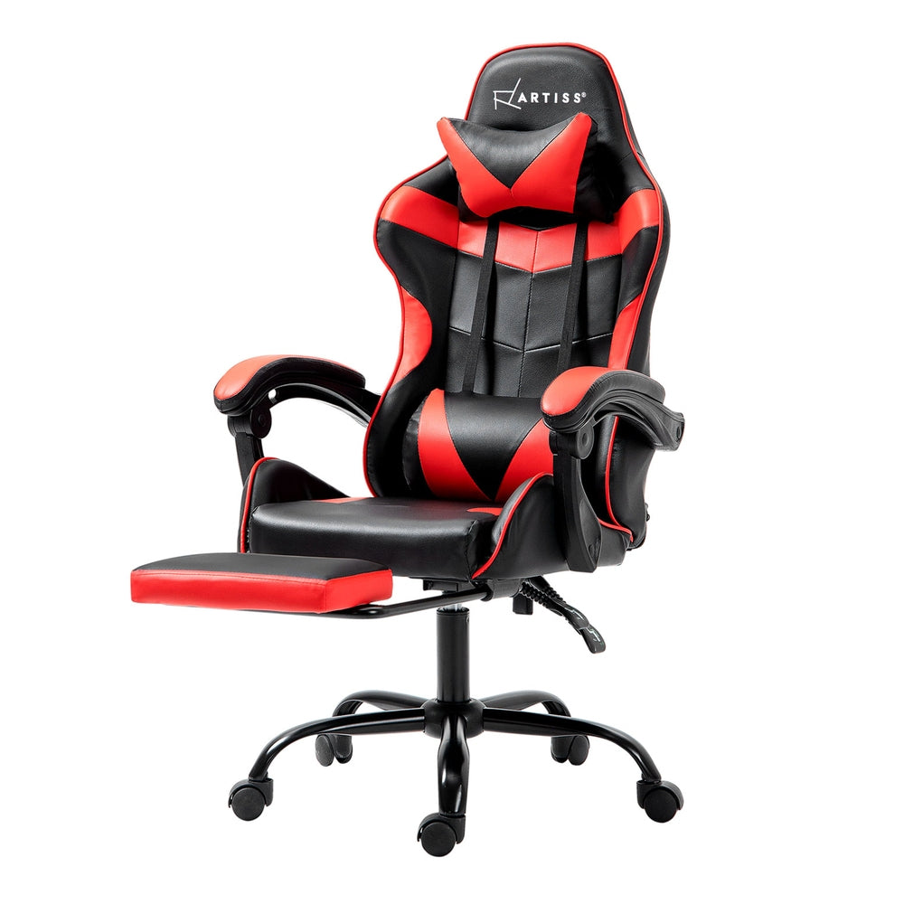 Artiss Leather Office Gaming Chair Red