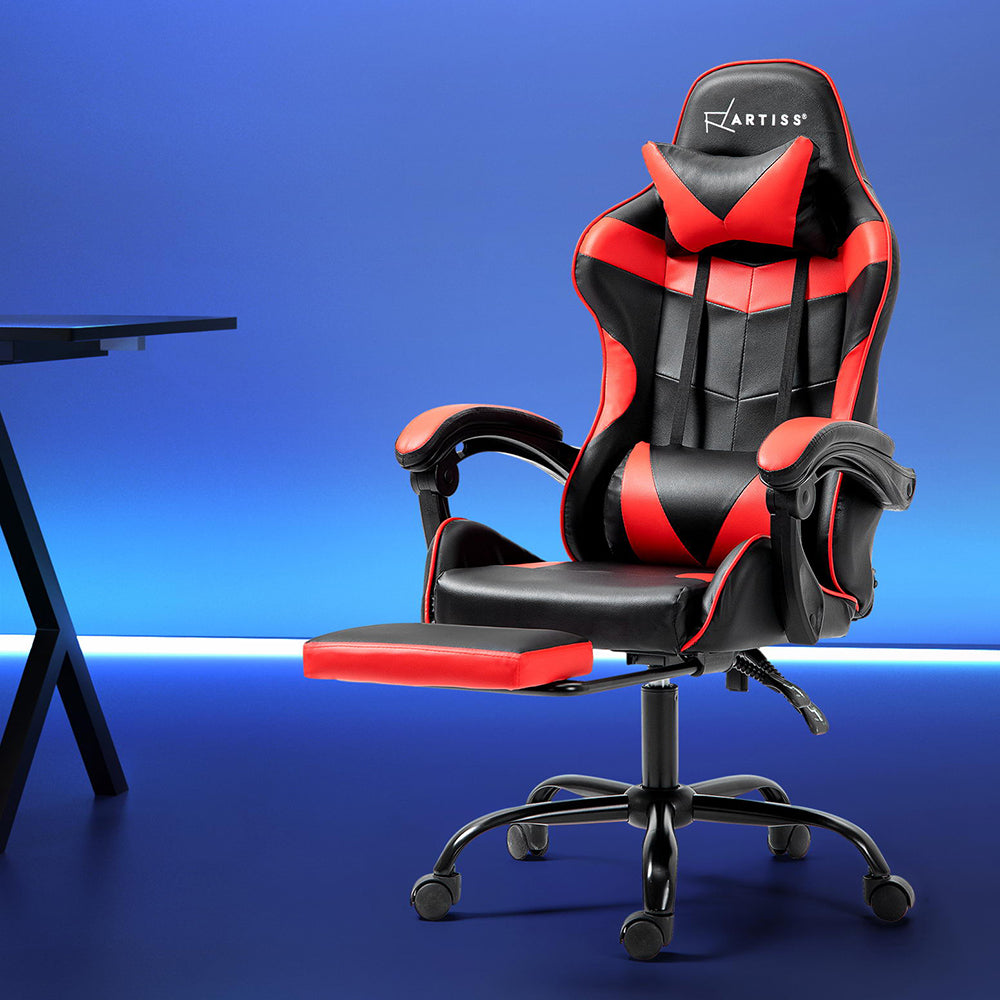 Artiss Leather Office Gaming Chair Red