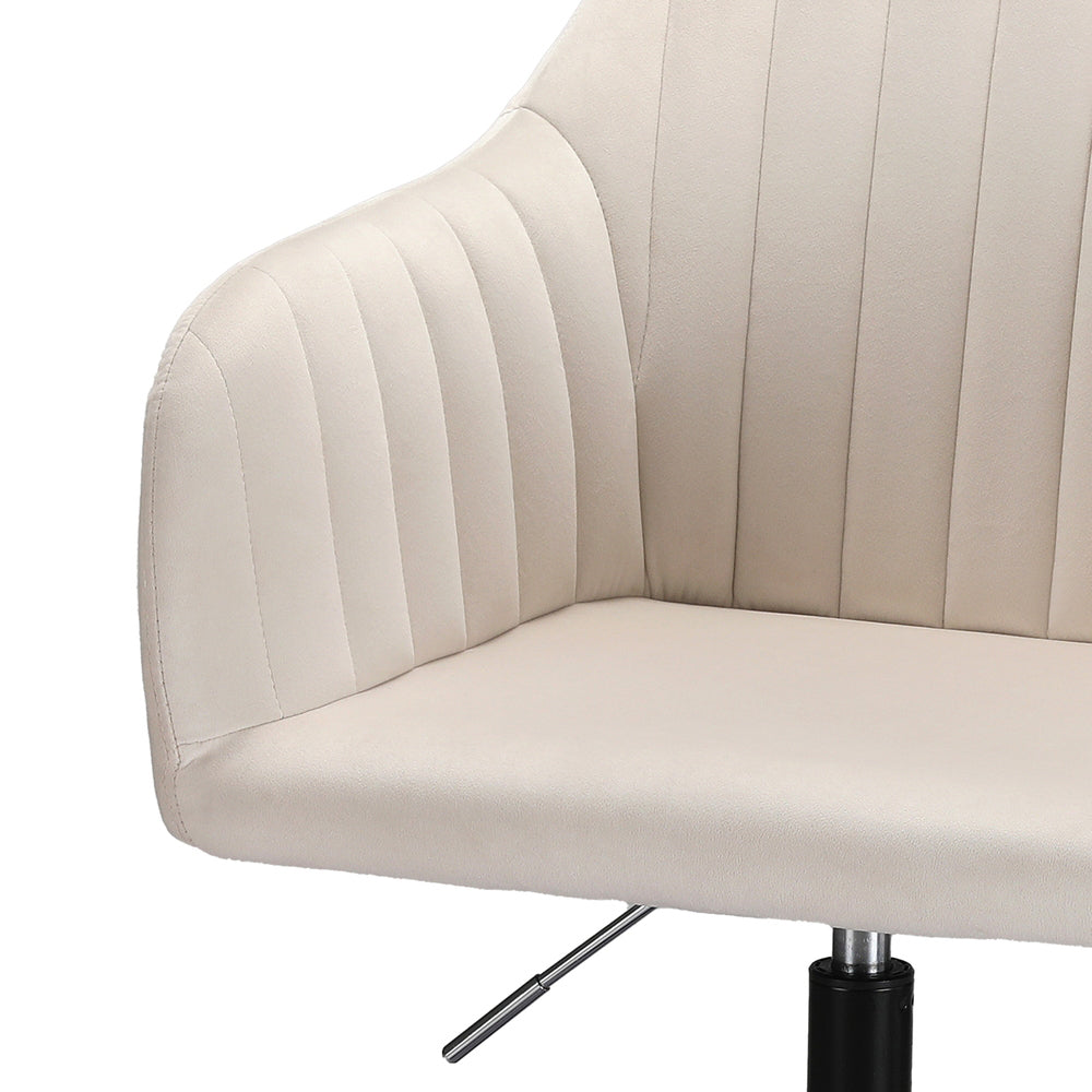 Artiss Office Chair Velvet Seat - Cream