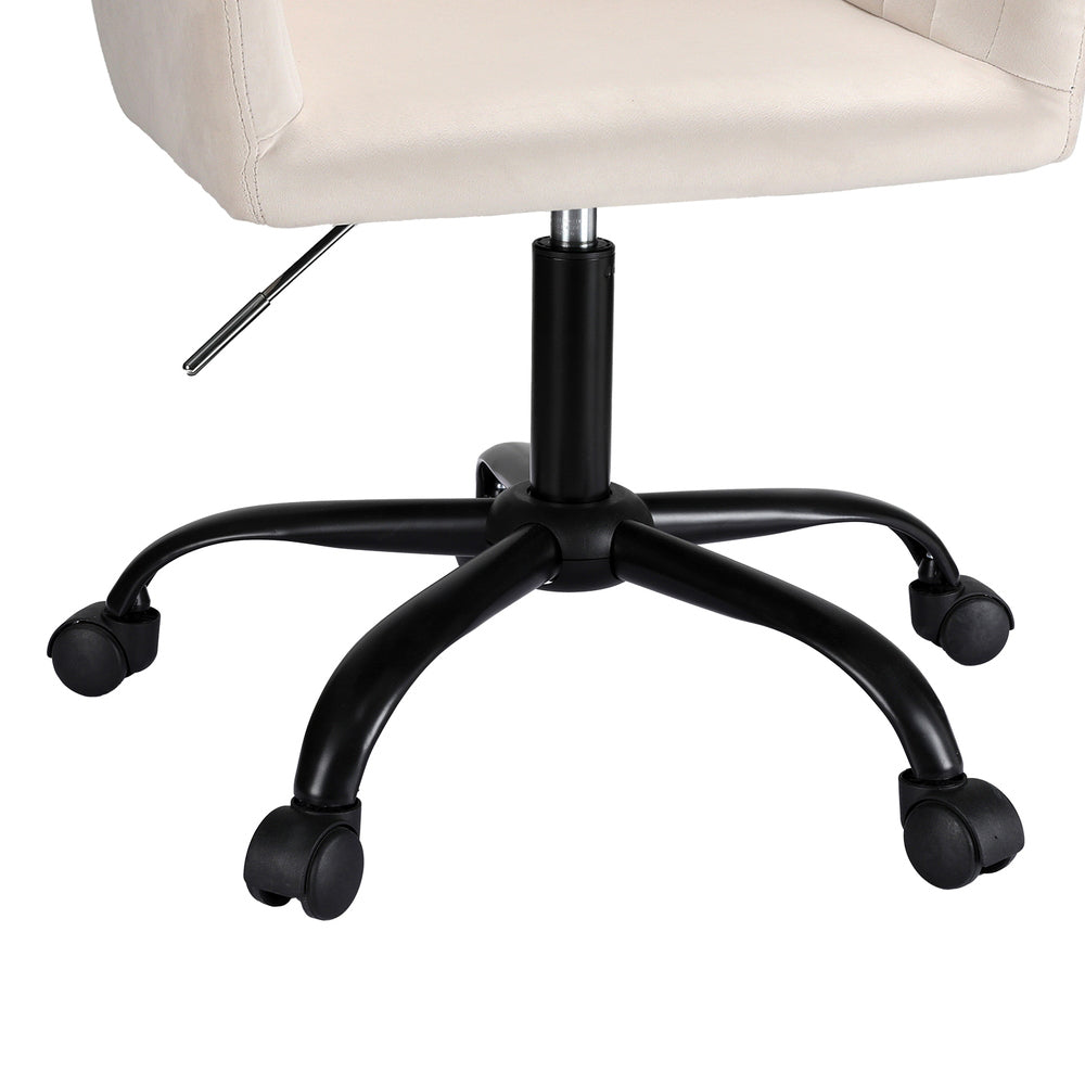 Artiss Office Chair Velvet Seat - Cream