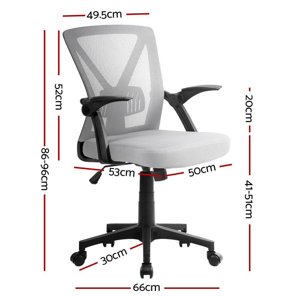 Artiss Computer Mid Back Office Chair Grey