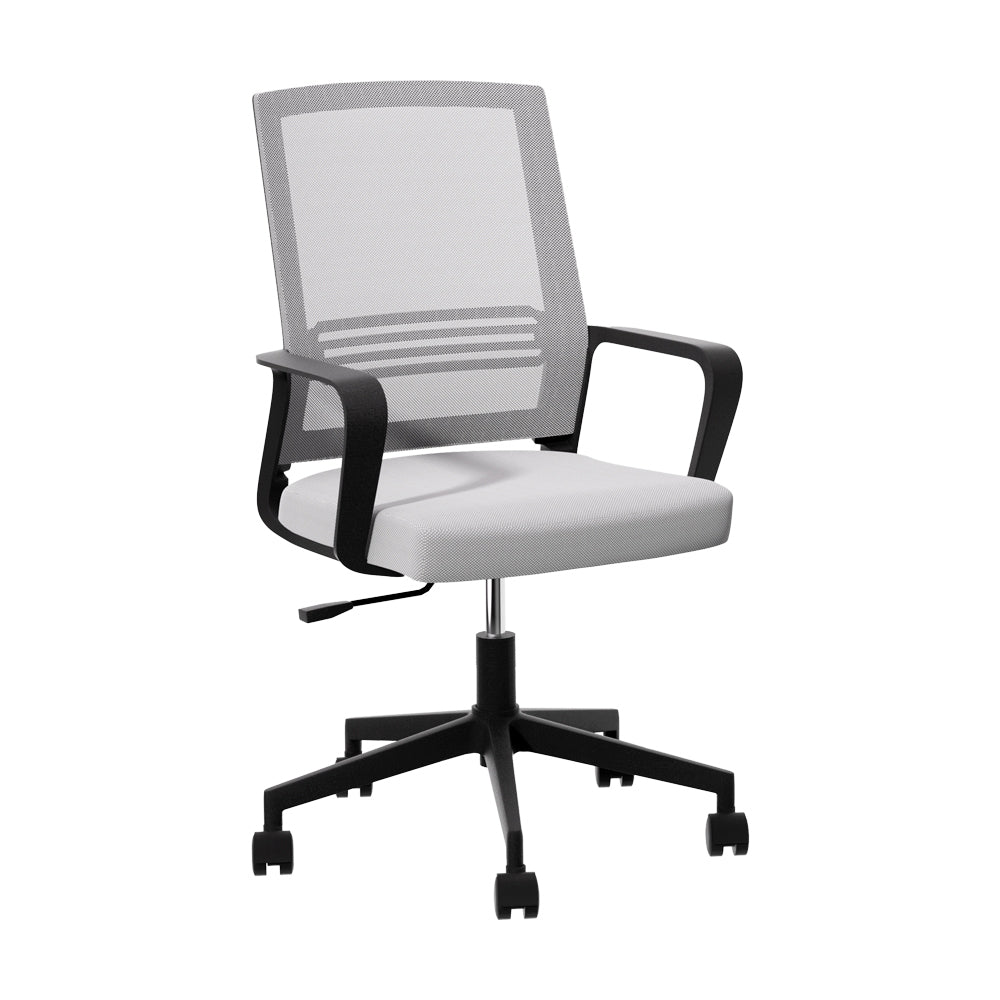 Artiss Mesh Office Chair Mid Back Grey