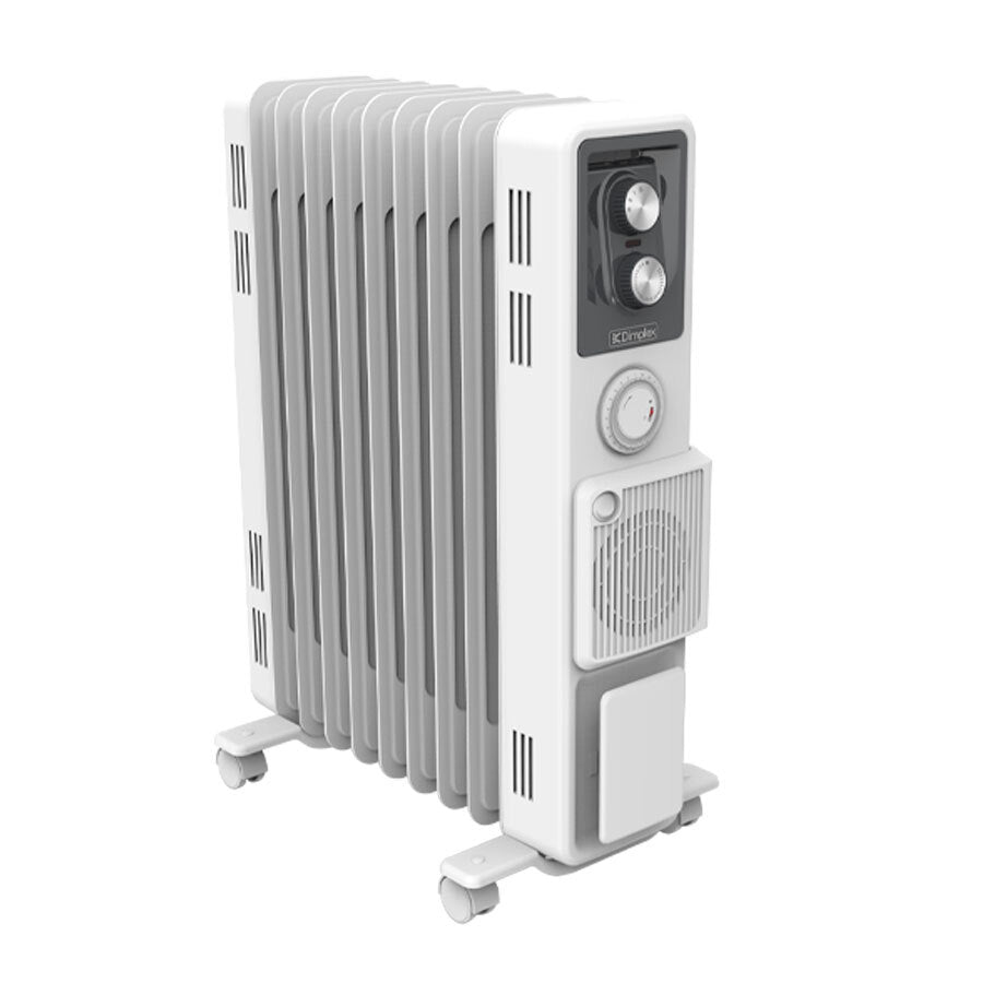 Dimplex 2400W/63.5cm Oil Column Heater w/ Timer &amp; Turbo Fan - White