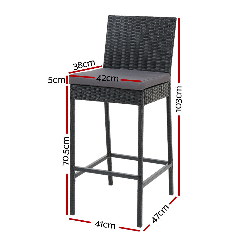 Gardeon Set of 4 Outdoor Bar Stools