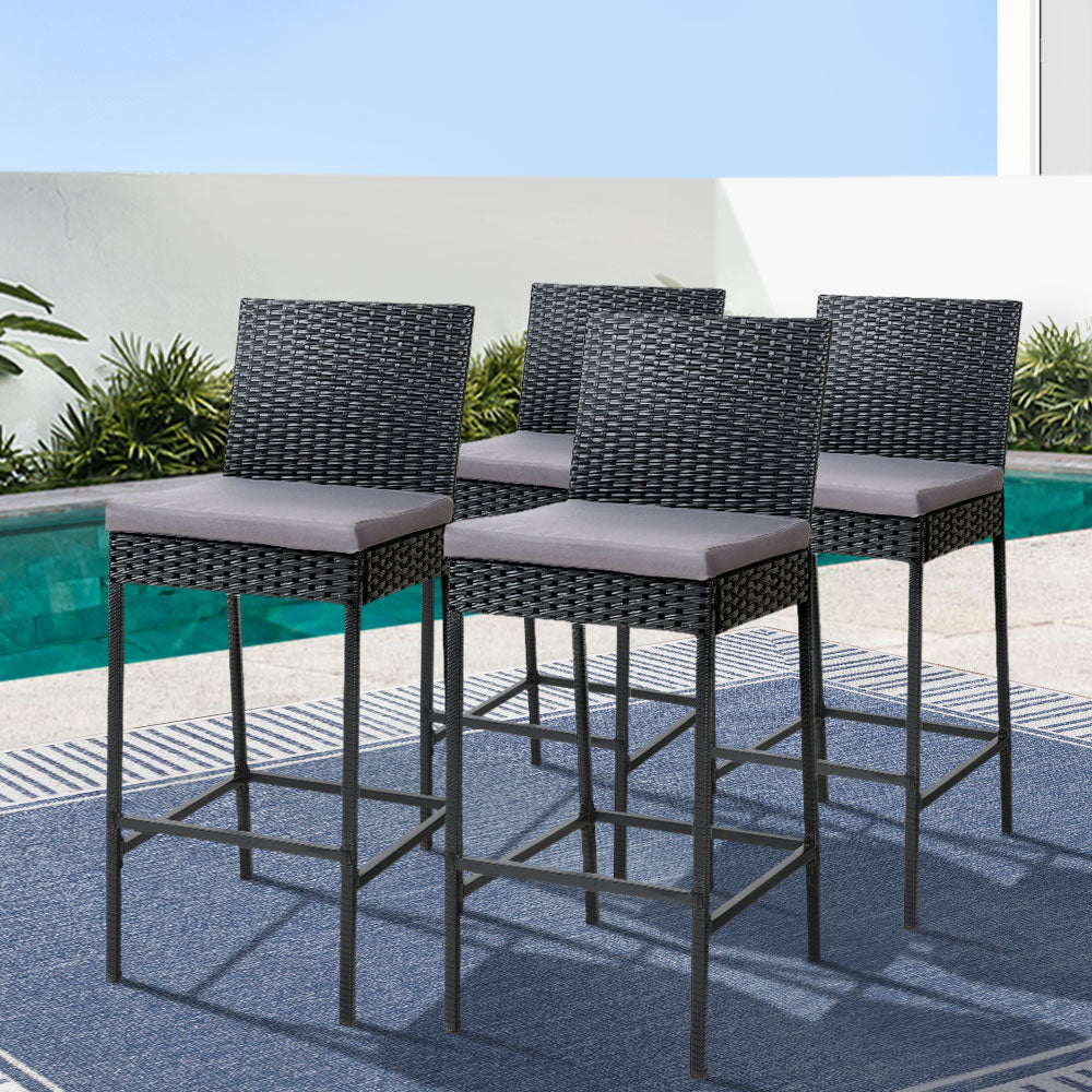 Gardeon Set of 4 Outdoor Bar Stools