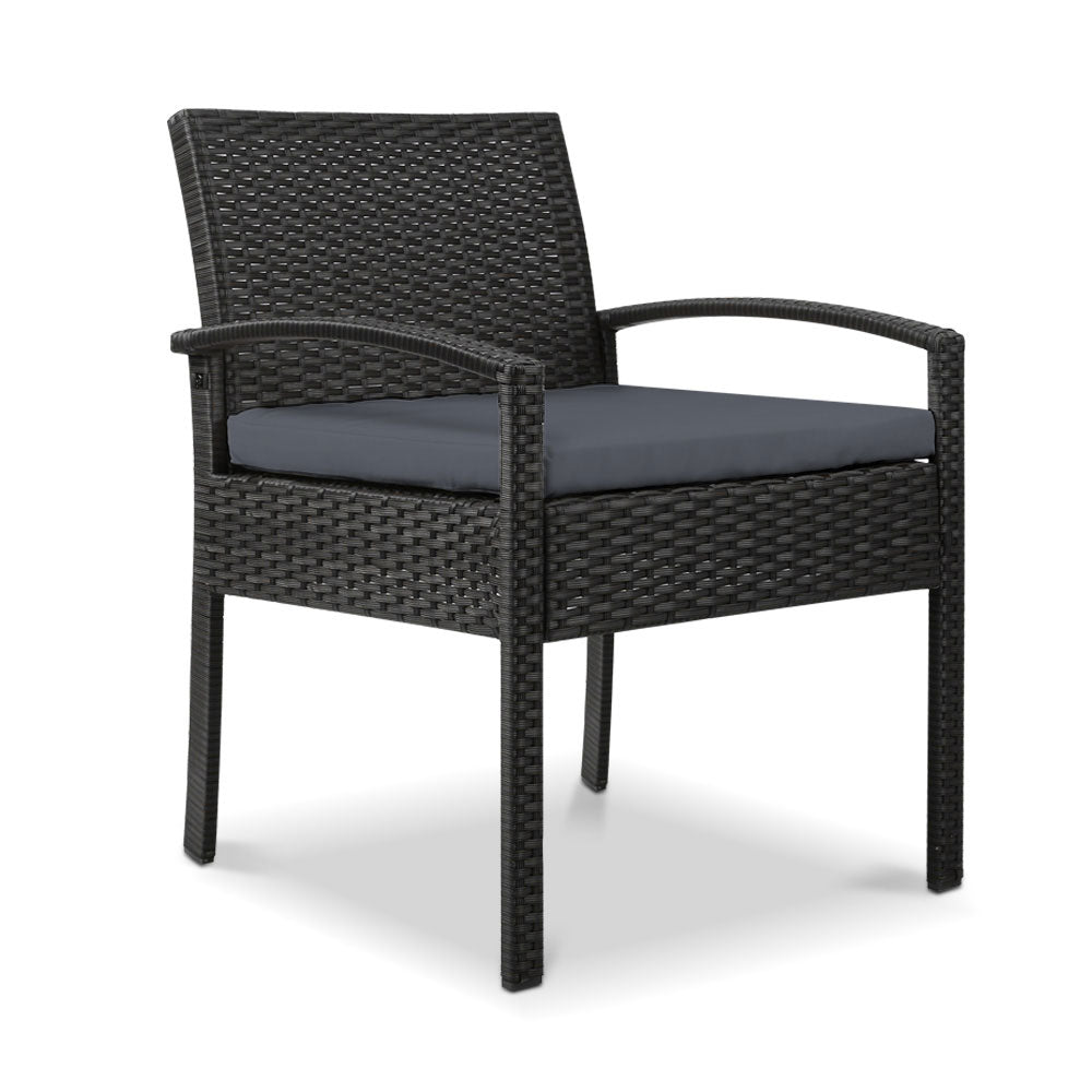 Gardeon Outdoor Rattan Chair Black