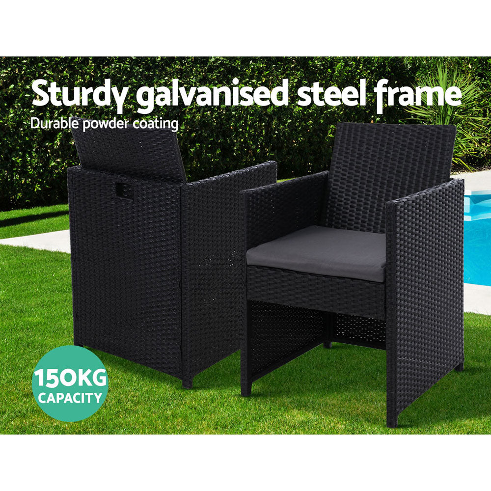 Gardeon Outdoor Setting Dining Chairs Table Wicker Set