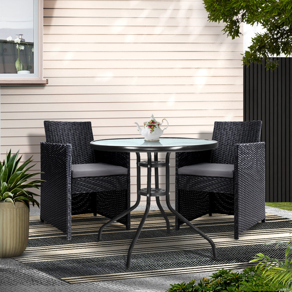 Gardeon Outdoor Setting Dining Chairs Table Wicker Set