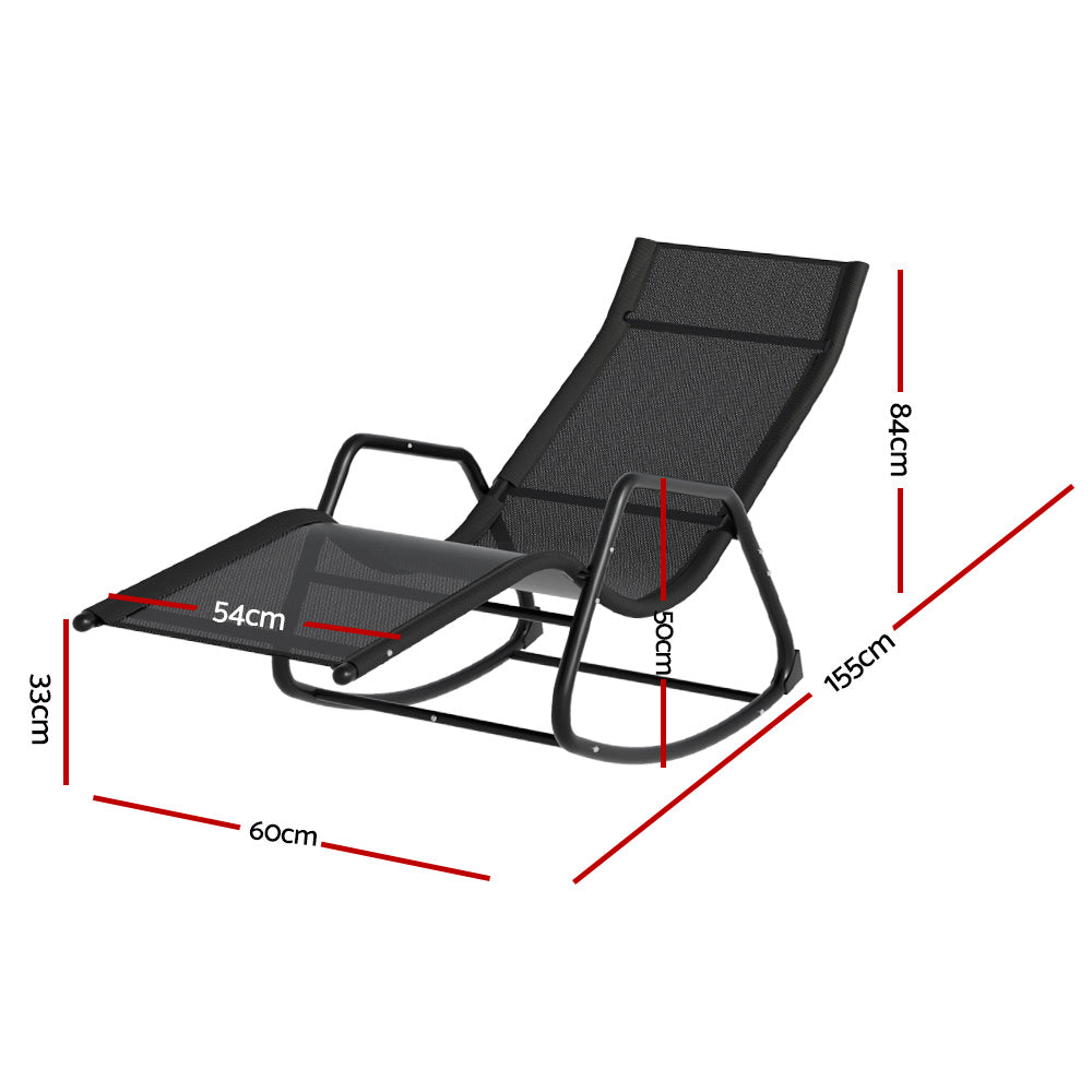 Gardeon Sun Lounge Rocking Chair Outdoor Garden