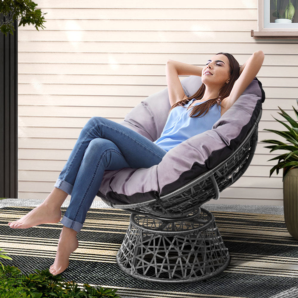 Gardeon Papasan Chair - Grey