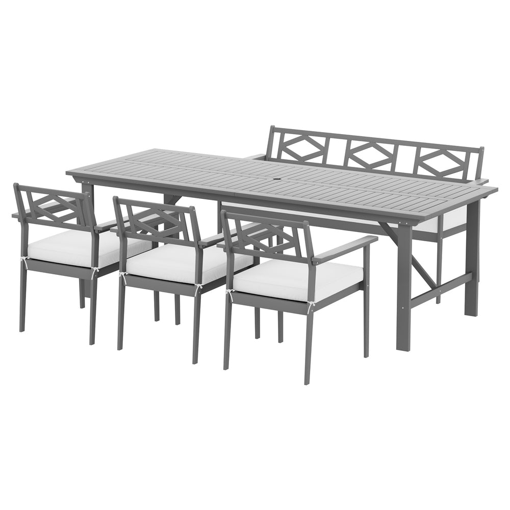 Gardeon 6-seater Outdoor Dining Chairs Table Set