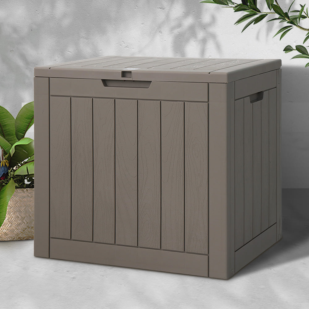 Gardeon 118L Outdoor Storage Box Container - Grey