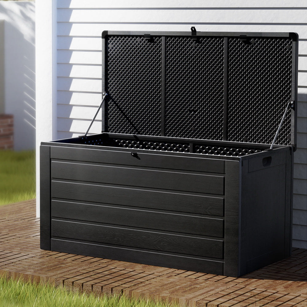 Gardeon Outdoor Storage Box 680L Black